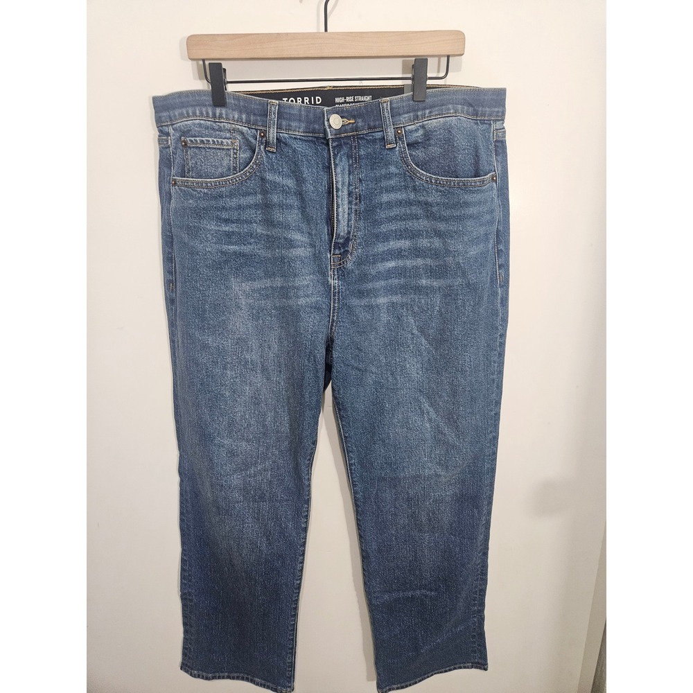 Torrid High-Rise Straight‎ Classic Denim Jeans Medium Wash Size 16S NEW